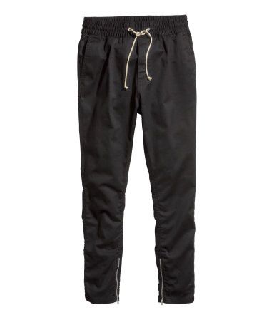 Twill Zipper Pants