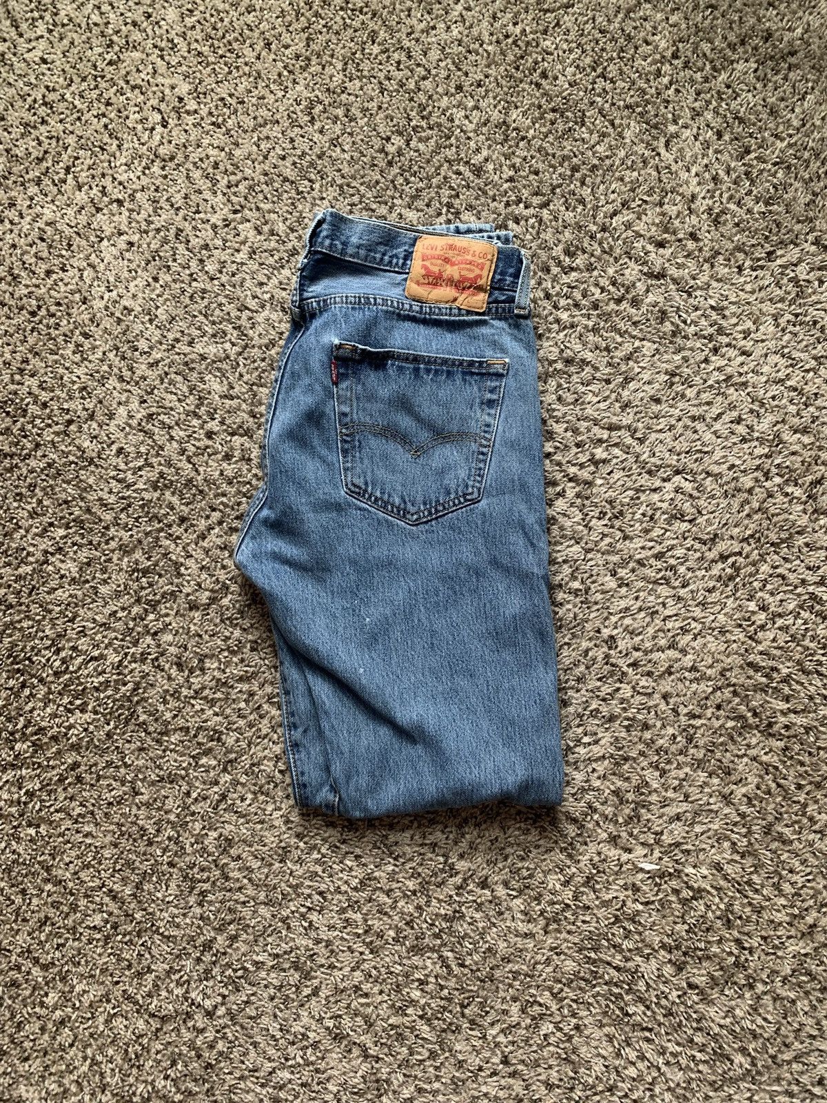Vintage 90's Levi's 501 Button Fly Light Wash Denim Jeans