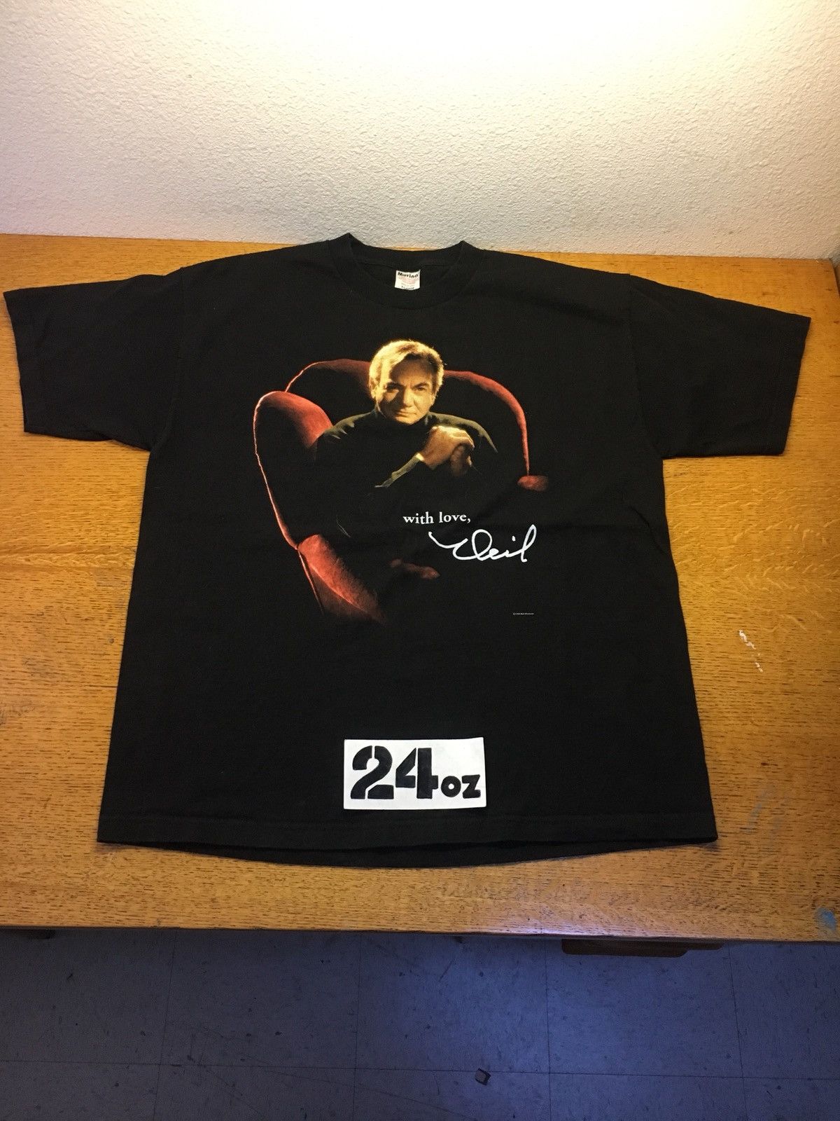 T-shirt Niel Diamond World Tour 2008 - Taille 2XL - Noir Lettres En Relief