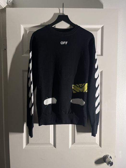 Off white crewneck discount white spray grailed