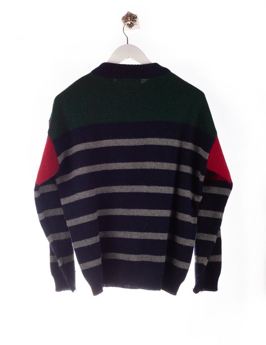 Vintage Vintage Chipie 90s Sweater Logo Stick Navy/Gruen/Red | Grailed