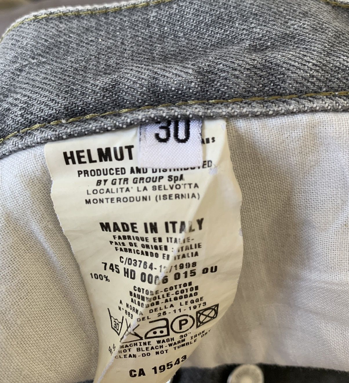 Helmut Lang Vintage Helmut Lang Grey Denim | Grailed