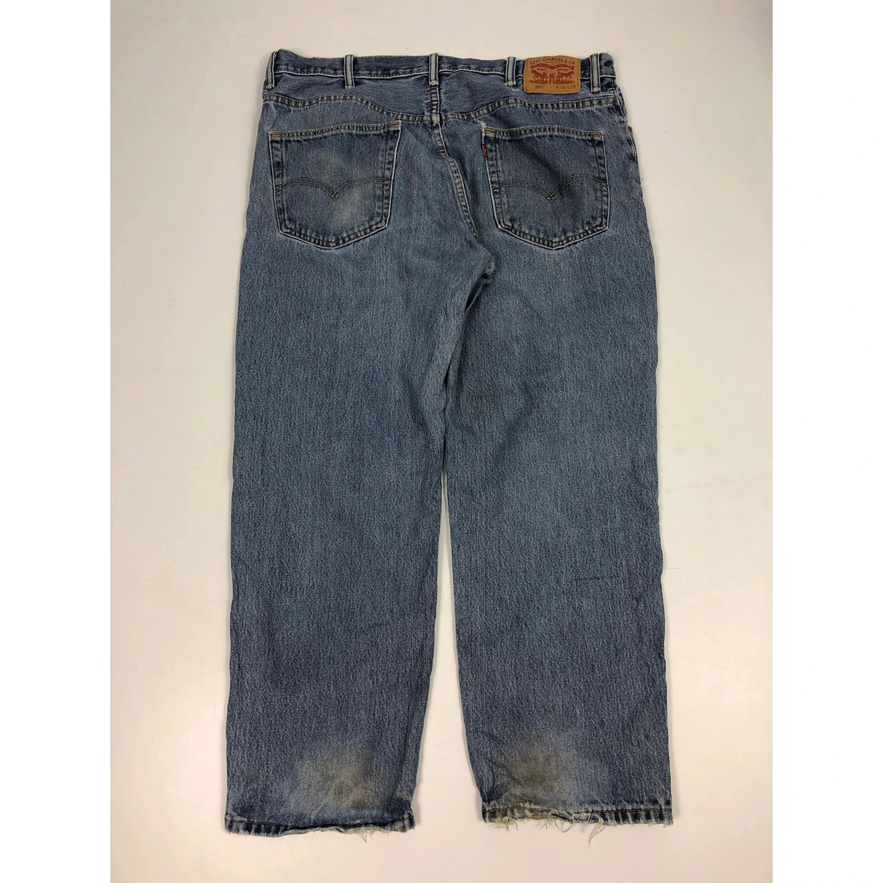 Levi's Vintage Levis 550 Relaxed Fit Faded Denim Distressed DP0081 Size US 38 / EU 54 - 3 Thumbnail