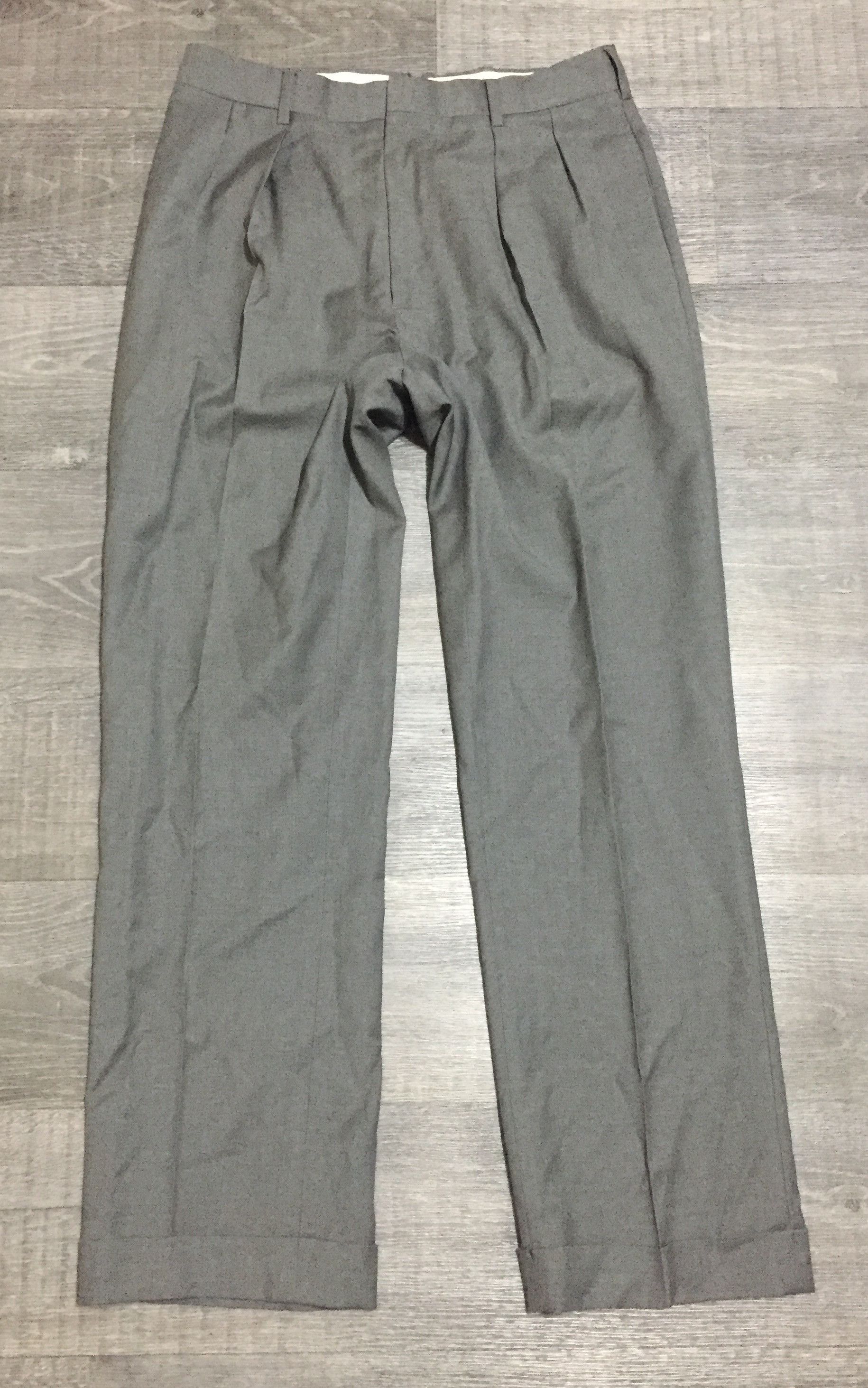 Ralph Lauren Purple Label Gray Wool Formal Trousers Pants