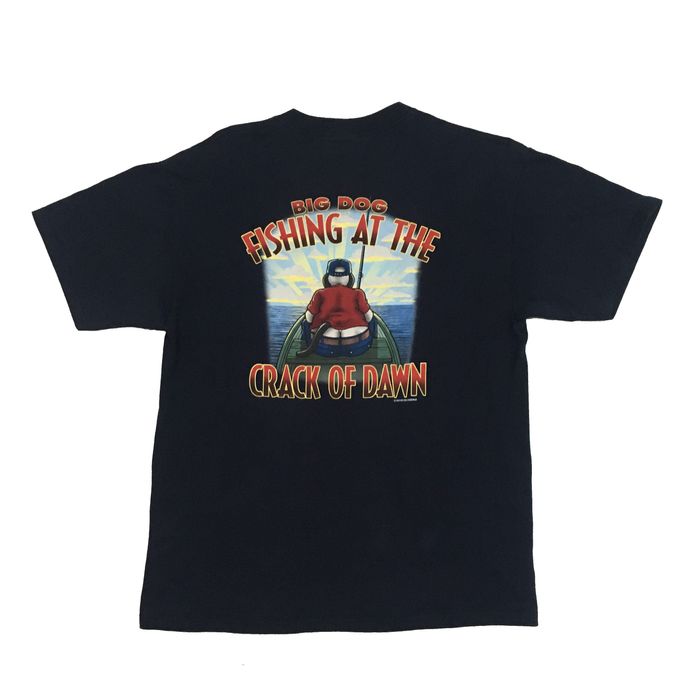 Big Dogs Vintage2003s Big Dog Fishing at the crack of dawn Shirt | Grailed