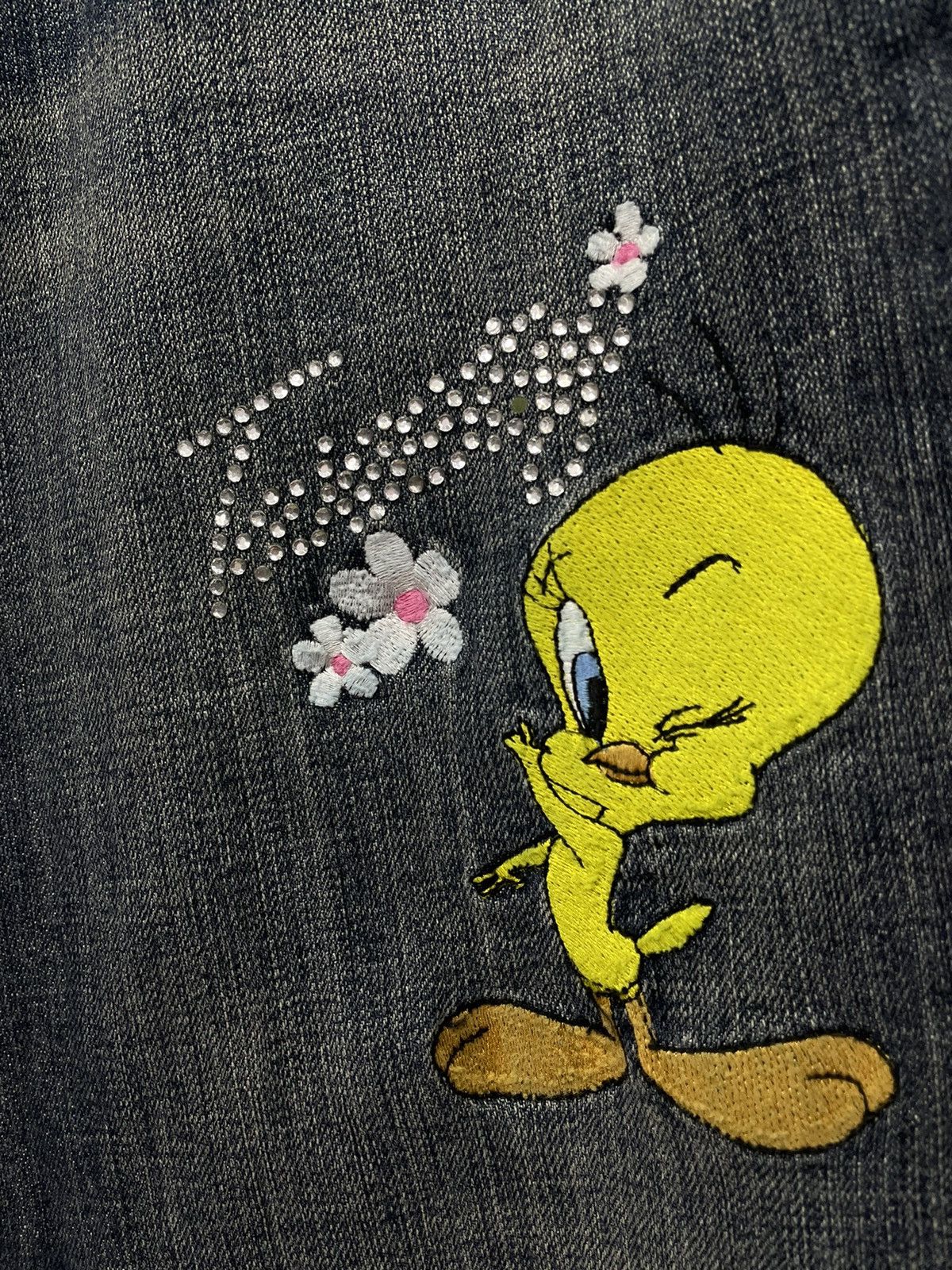 Cartoon Network DOPE🔥Vintage TWEETY LOONEY TUNES Flared Stretch Denim Size US 30 / EU 46 - 1 Thumbnail