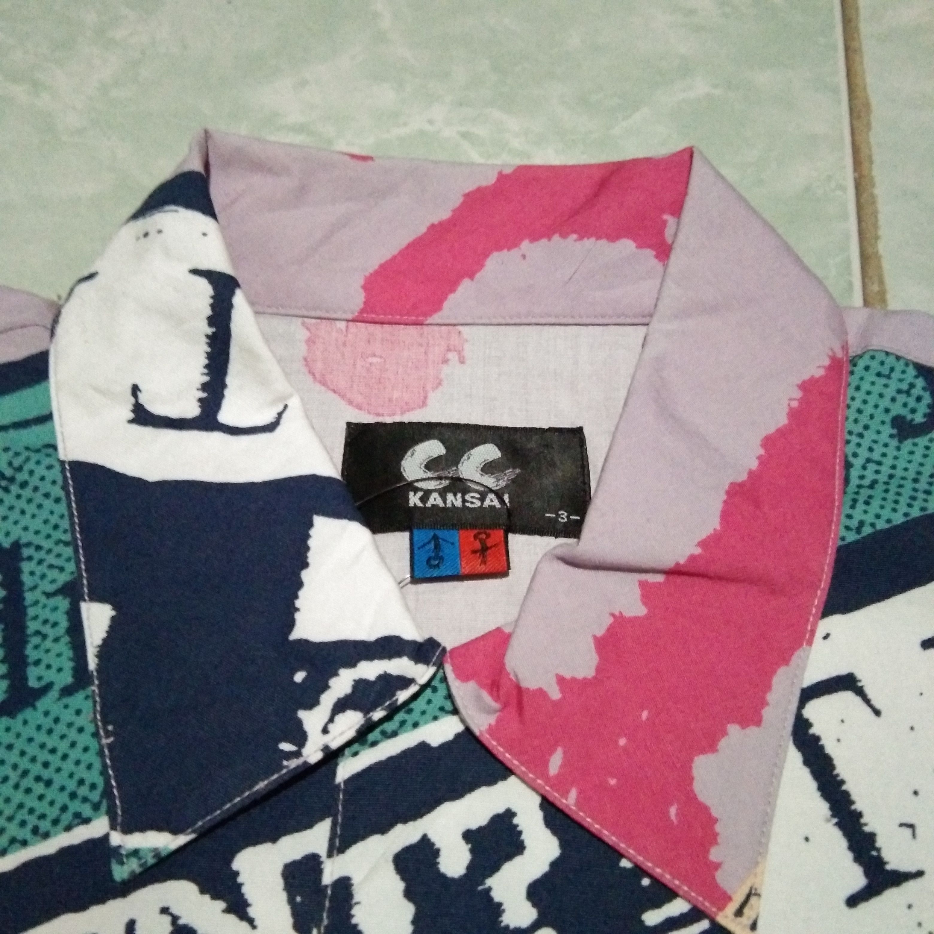 Designer × Kansai Yamamoto × Vintage Kansai Fullprint Shirt Size US M / EU 48-50 / 2 - 2 Thumbnail
