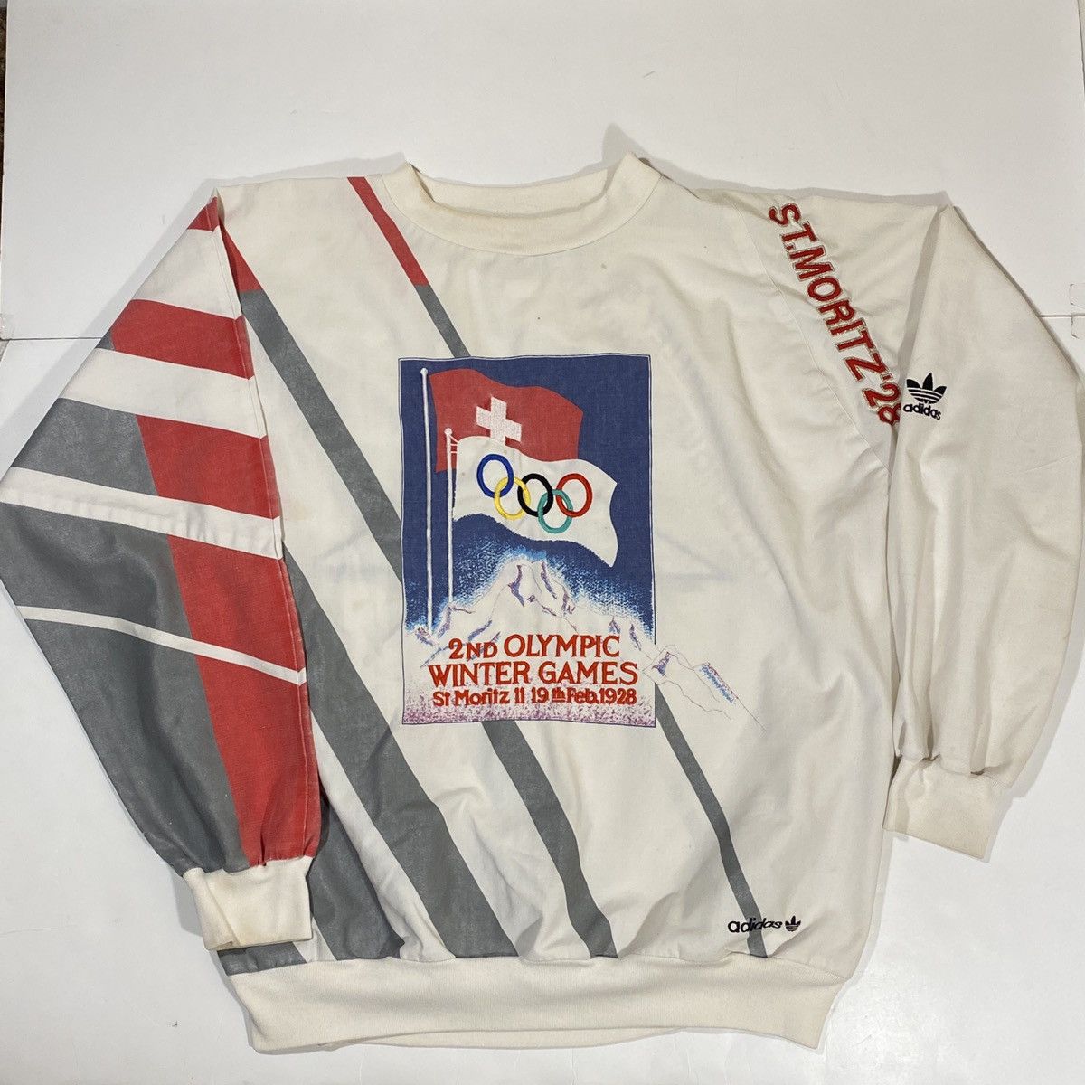 Adidas × USA Olympics × Vintage Vintage Adidas St. Moritz Olympics Sweatshirt Size US L / EU 52-54 / 3 - 2 Thumbnail
