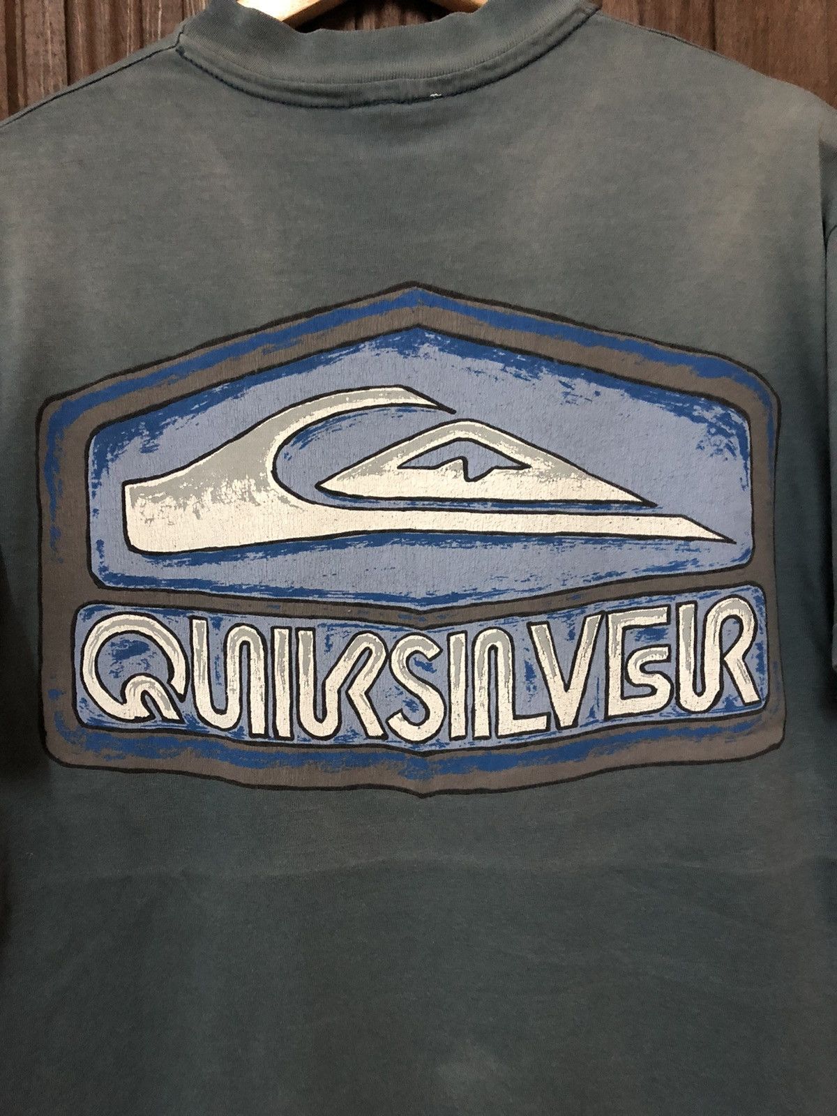 Vintage Quiksilver Big Logo Made In Canada Rare Tee Shirt