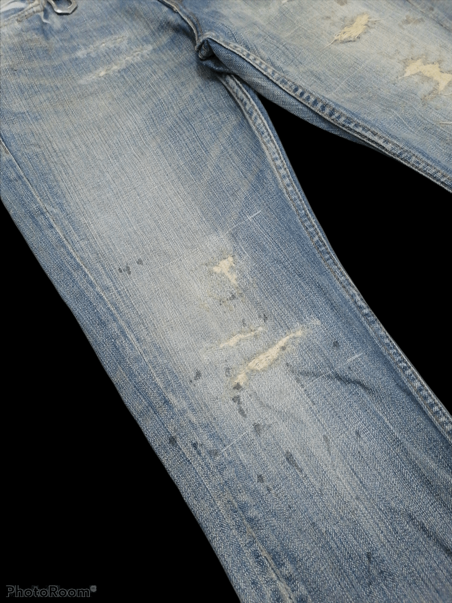 Japanese Brand Jackrose Ripped Patch Distressed Erd Denim Pants Size US 34 / EU 50 - 3 Thumbnail