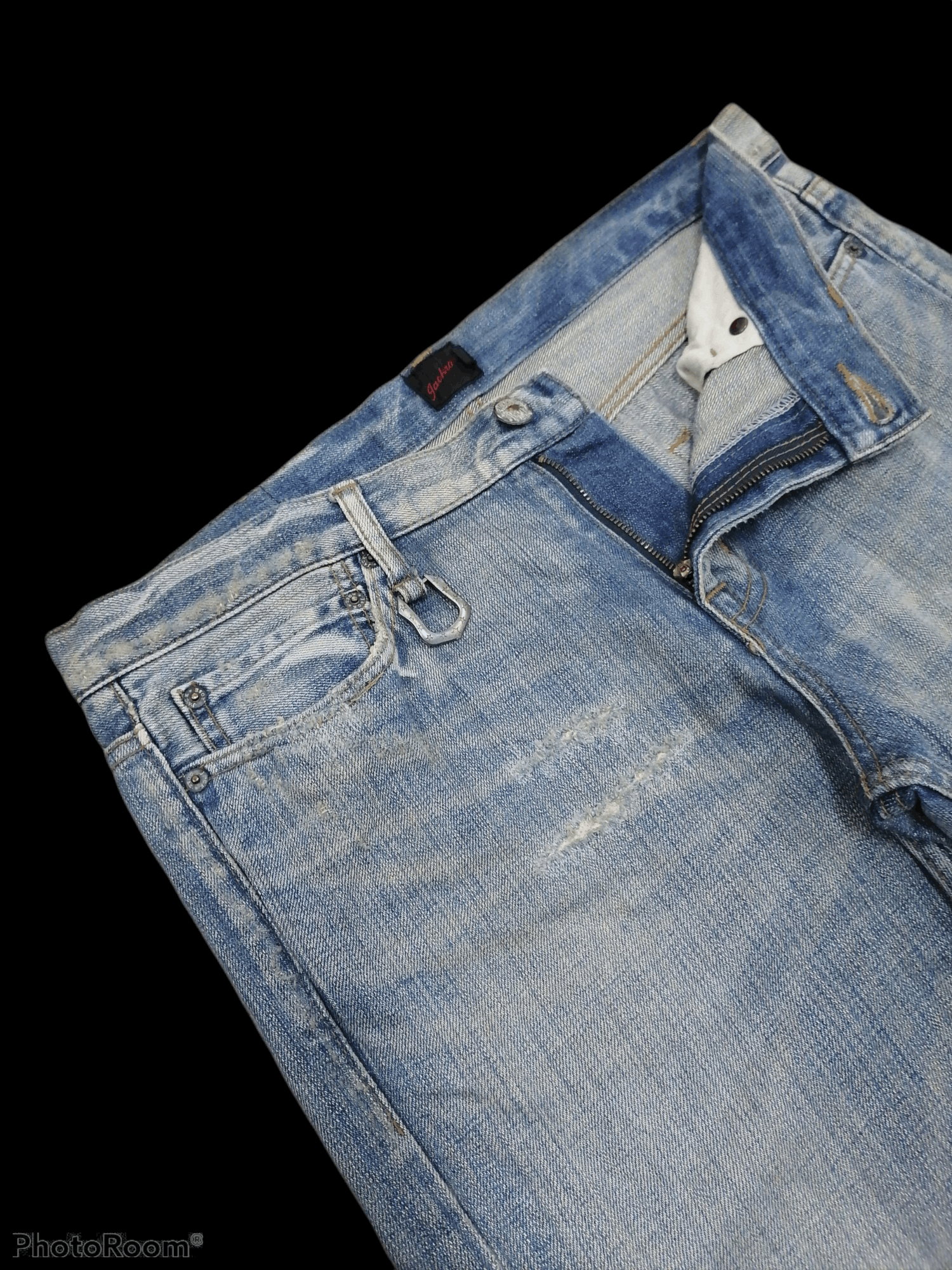 Japanese Brand Jackrose Ripped Patch Distressed Erd Denim Pants Size US 34 / EU 50 - 4 Thumbnail