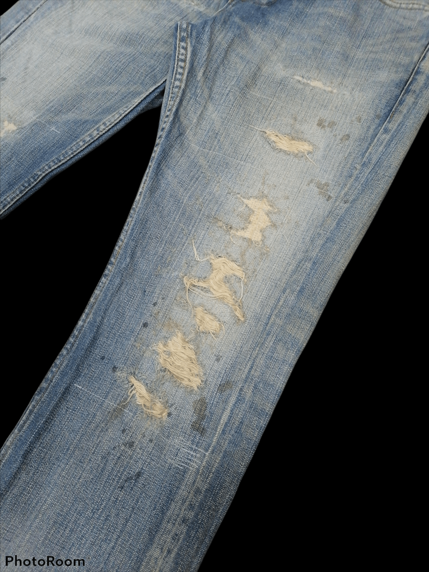 Japanese Brand Jackrose Ripped Patch Distressed Erd Denim Pants Size US 34 / EU 50 - 2 Thumbnail