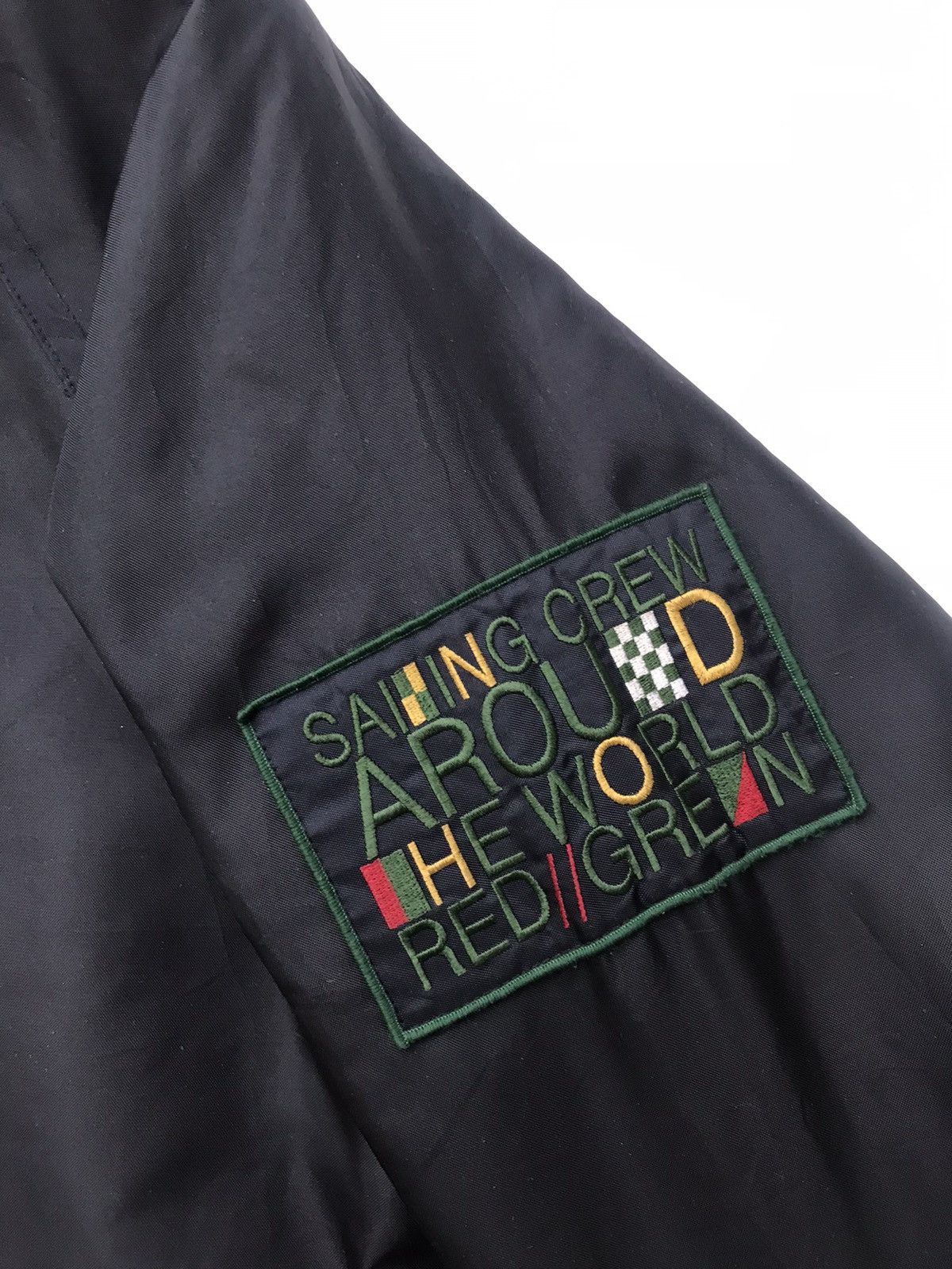 Japanese Brand Japanese Red//Green Bomber Jacket Lining Fleece Size US L / EU 52-54 / 3 - 7 Thumbnail