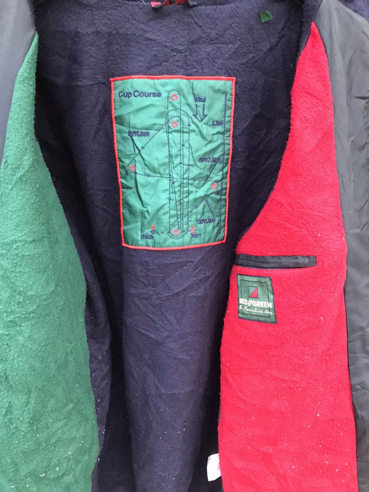 Japanese Brand Japanese Red//Green Bomber Jacket Lining Fleece Size US L / EU 52-54 / 3 - 4 Thumbnail