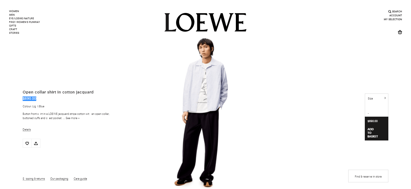Loewe Loewe White Checkered Plaid Long Sleeve Casual Formal Shirt Size US M / EU 48-50 / 2 - 2 Thumbnail