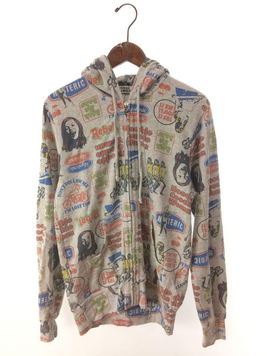 トップス HYSTERIC GLAMOUR All-over print hoodie Rare Hysteric Glamour All Over Print Strippers Zipper Hoodie