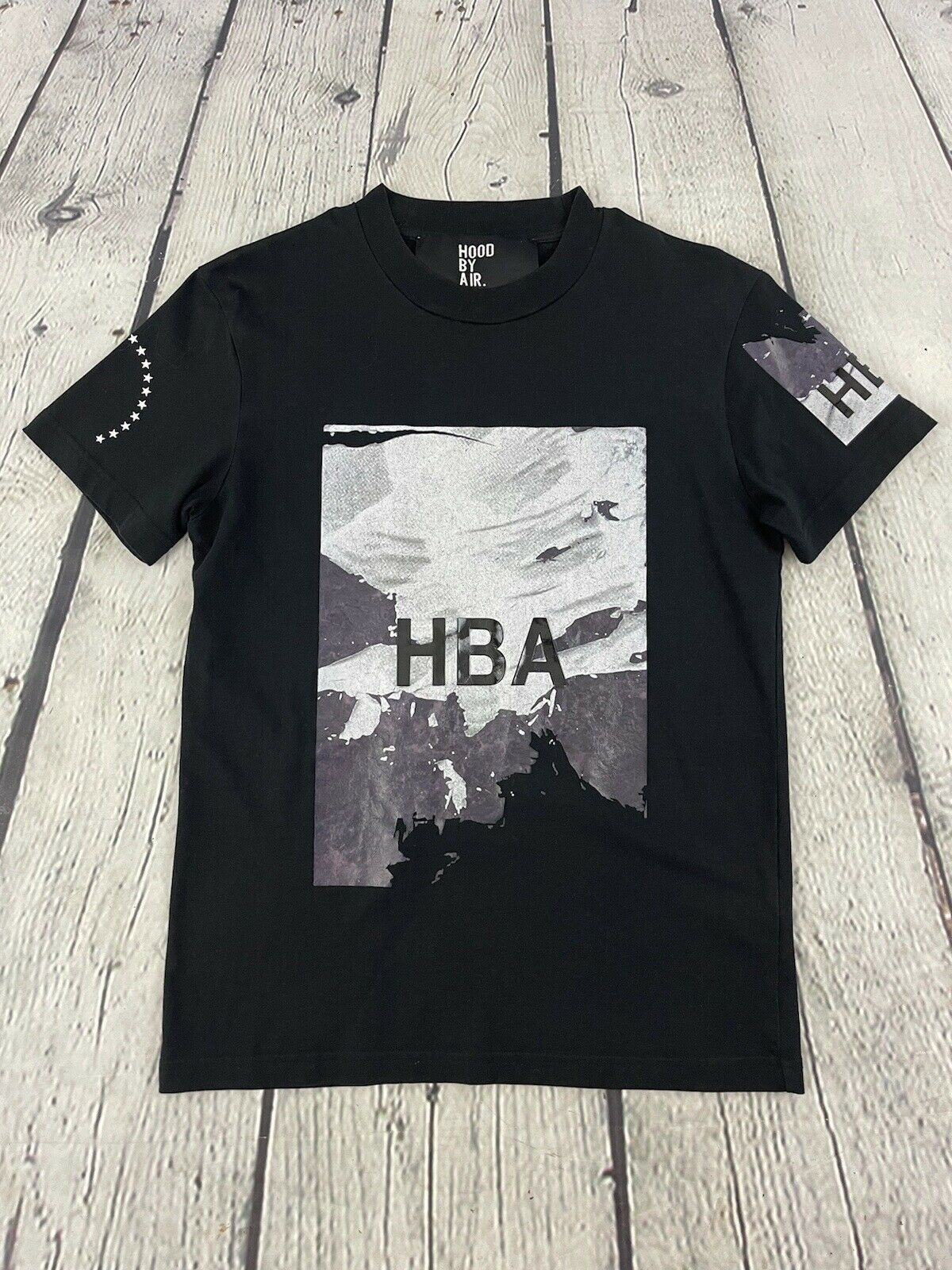 Hood By Air HBA Black Abstract Art Logo T Shirt | Grailed