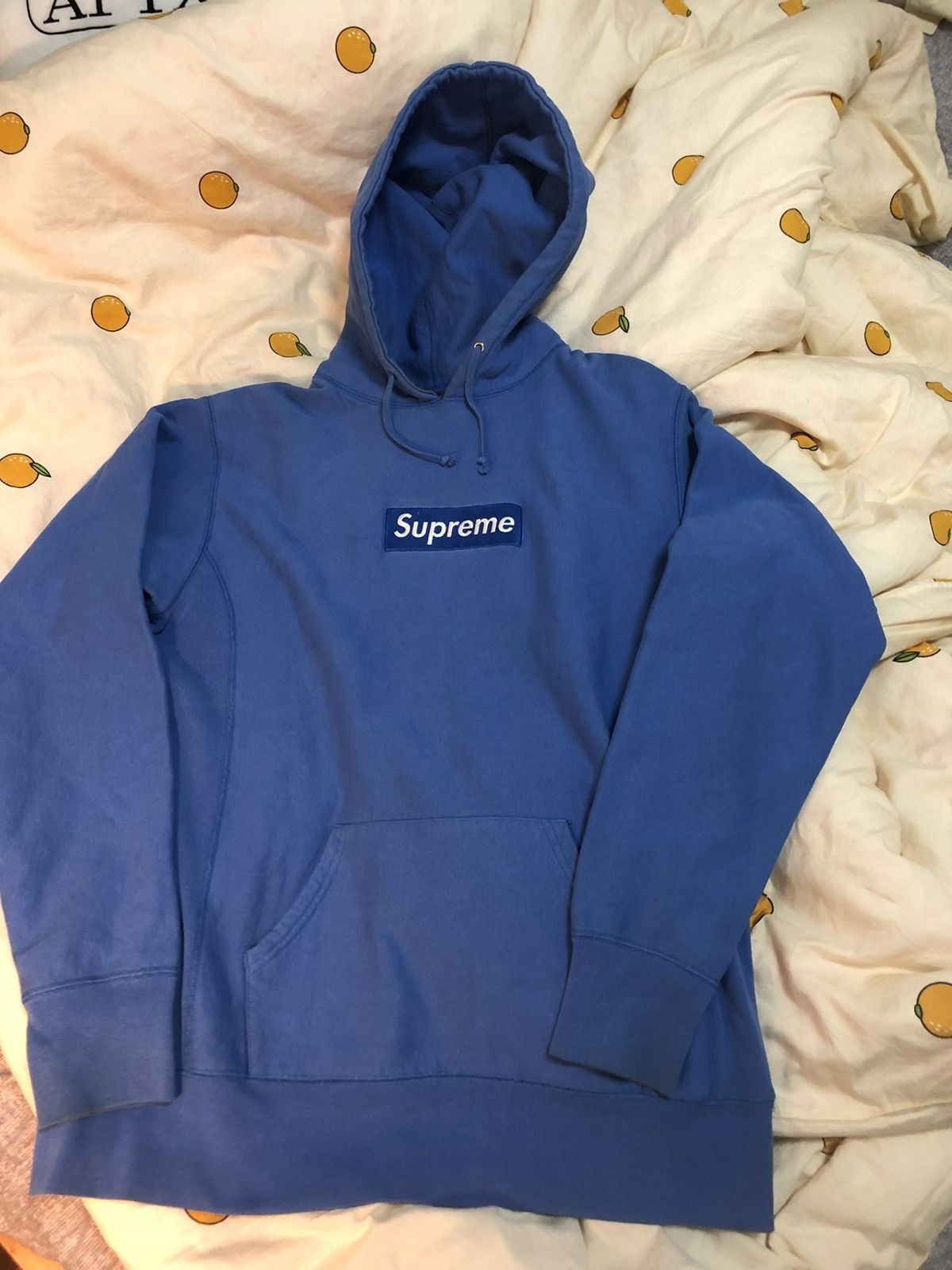 Supreme Supreme baby blue box logo hoodie hood | Grailed