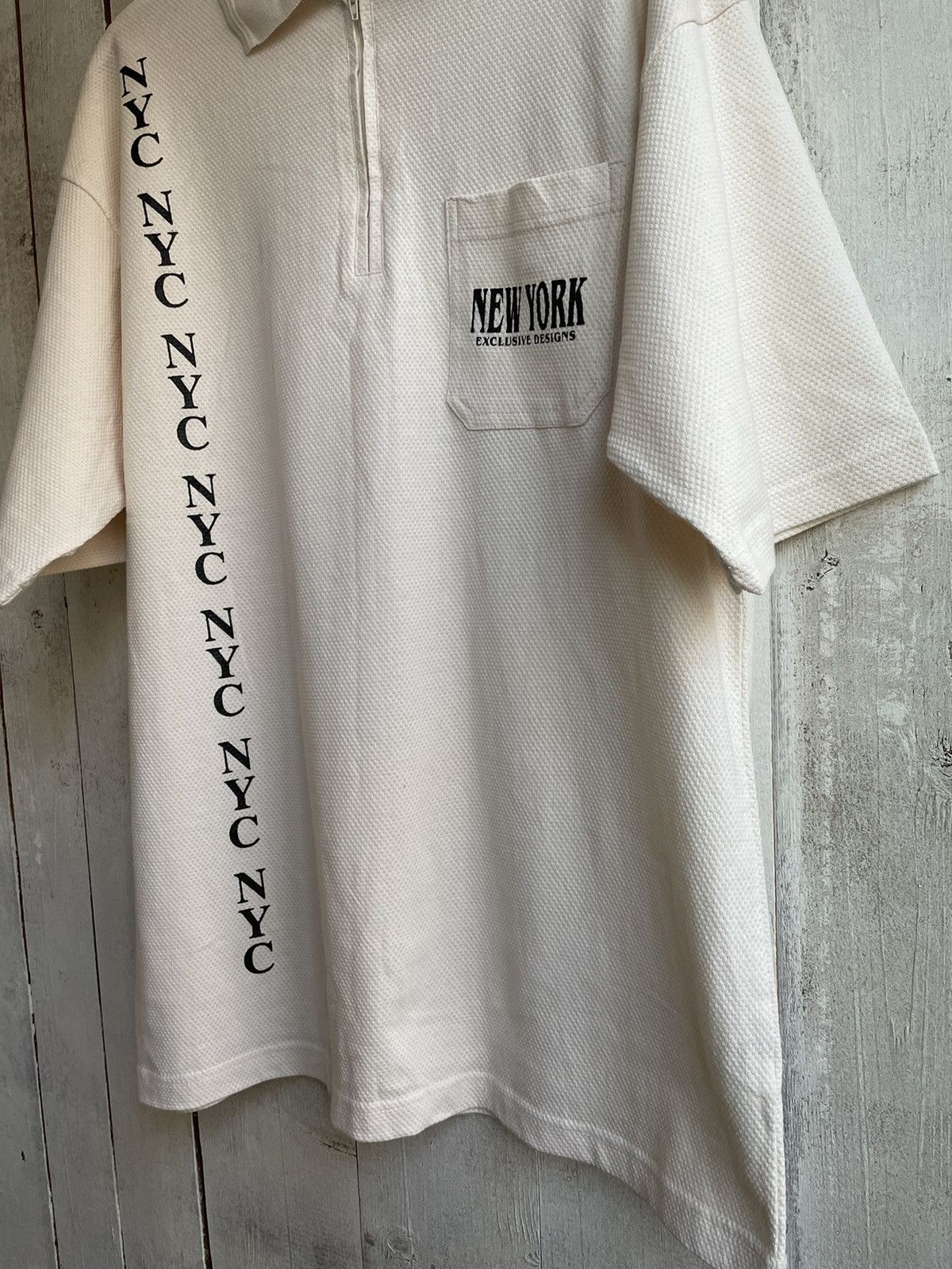 Vintage New York Vintage NYC Half Zip Pocket T-Shirt more Logo Size US XL / EU 56 / 4 - 4 Thumbnail