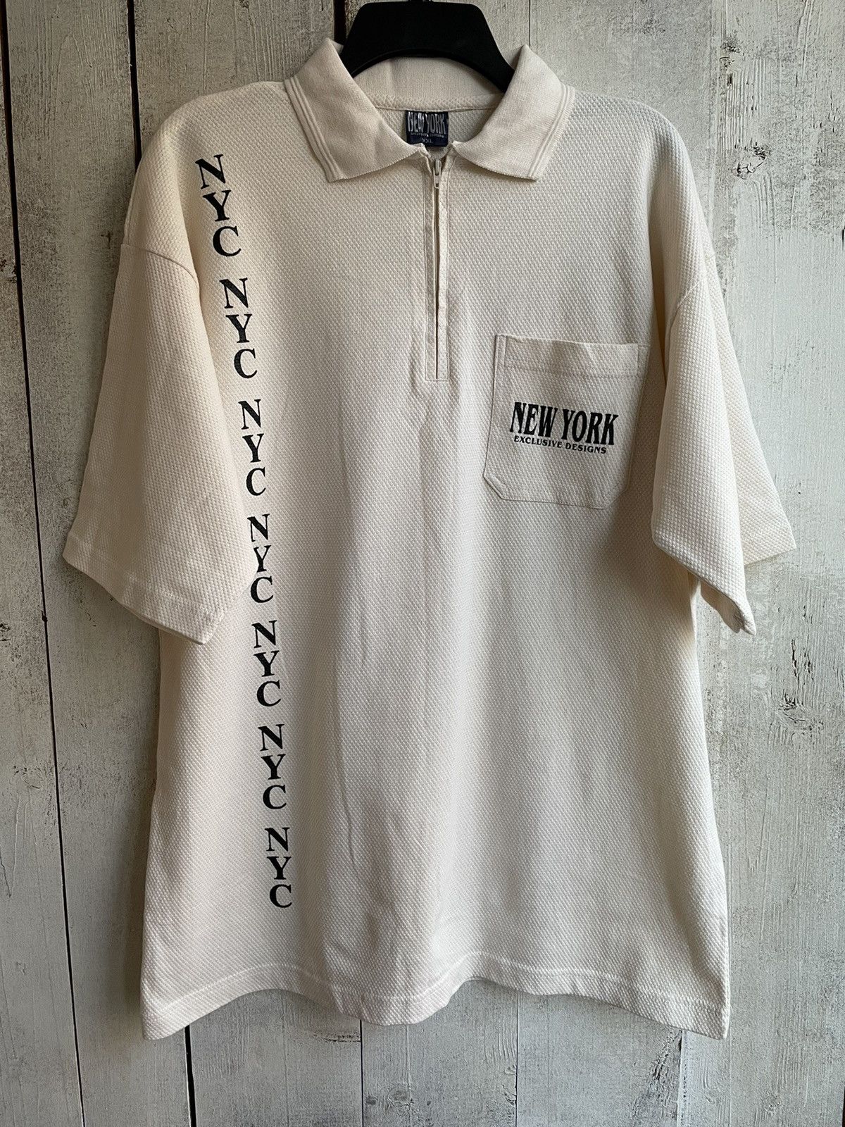 Vintage New York Vintage NYC Half Zip Pocket T-Shirt more Logo Size US XL / EU 56 / 4 - 2 Thumbnail