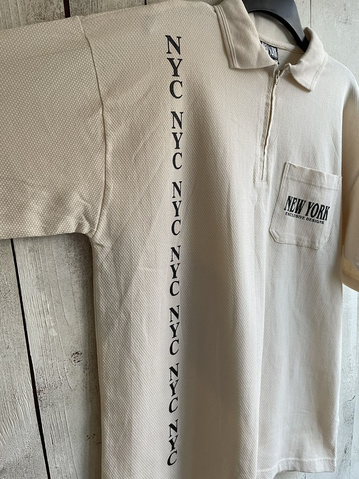 Vintage New York Vintage NYC Half Zip Pocket T-Shirt more Logo Size US XL / EU 56 / 4 - 3 Thumbnail