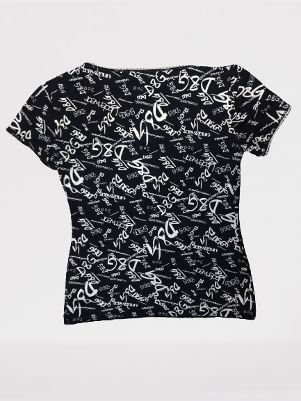 Dolce & Gabbana Dolce & Gabbana T Shirt S Black Monogram Size US S / EU 44-46 / 1 - 6 Thumbnail
