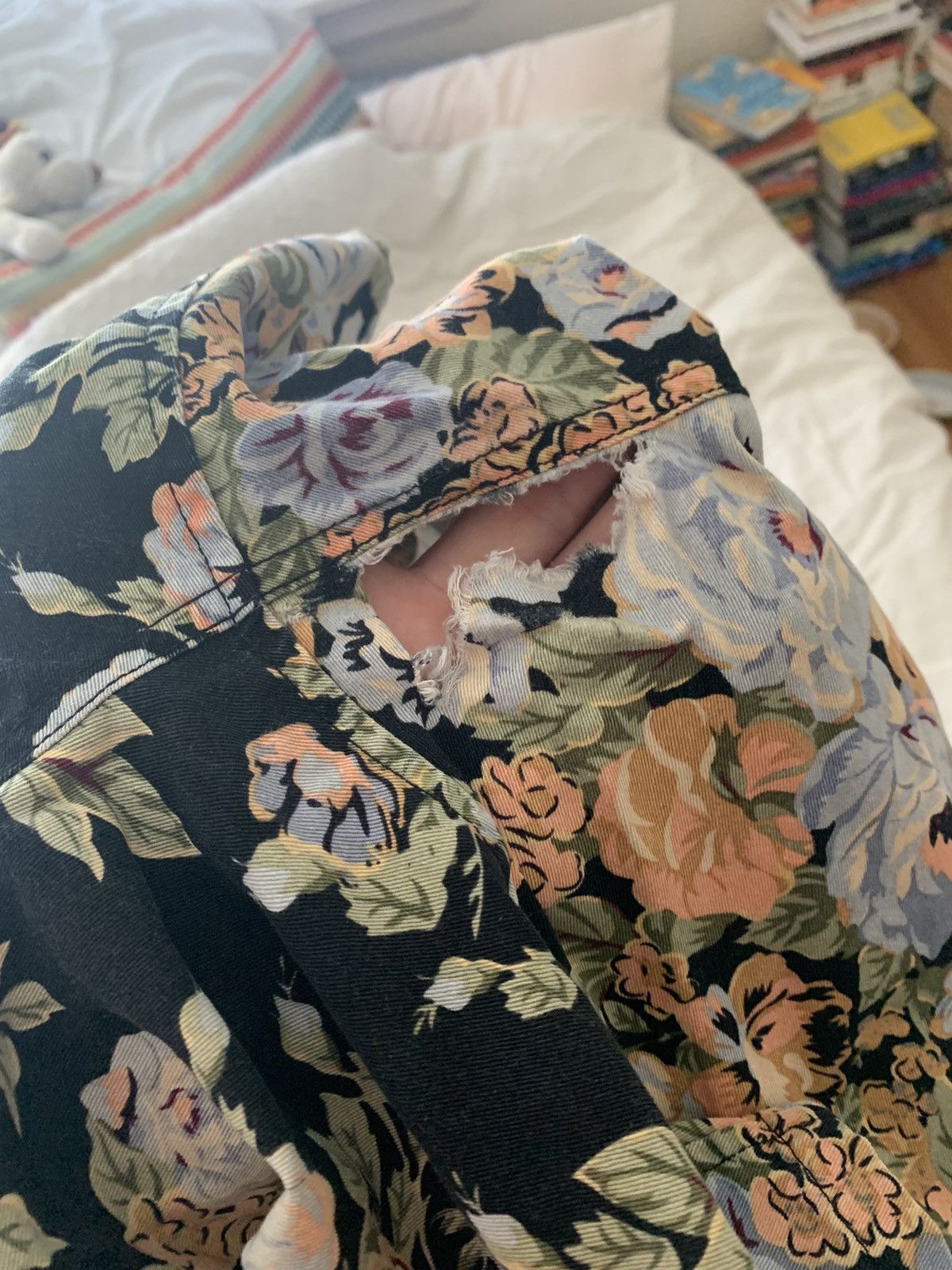 Supreme 2014 Supreme Floral Lounge Pants (Cropped Into Shorts) Size US 32 / EU 48 - 4 Thumbnail