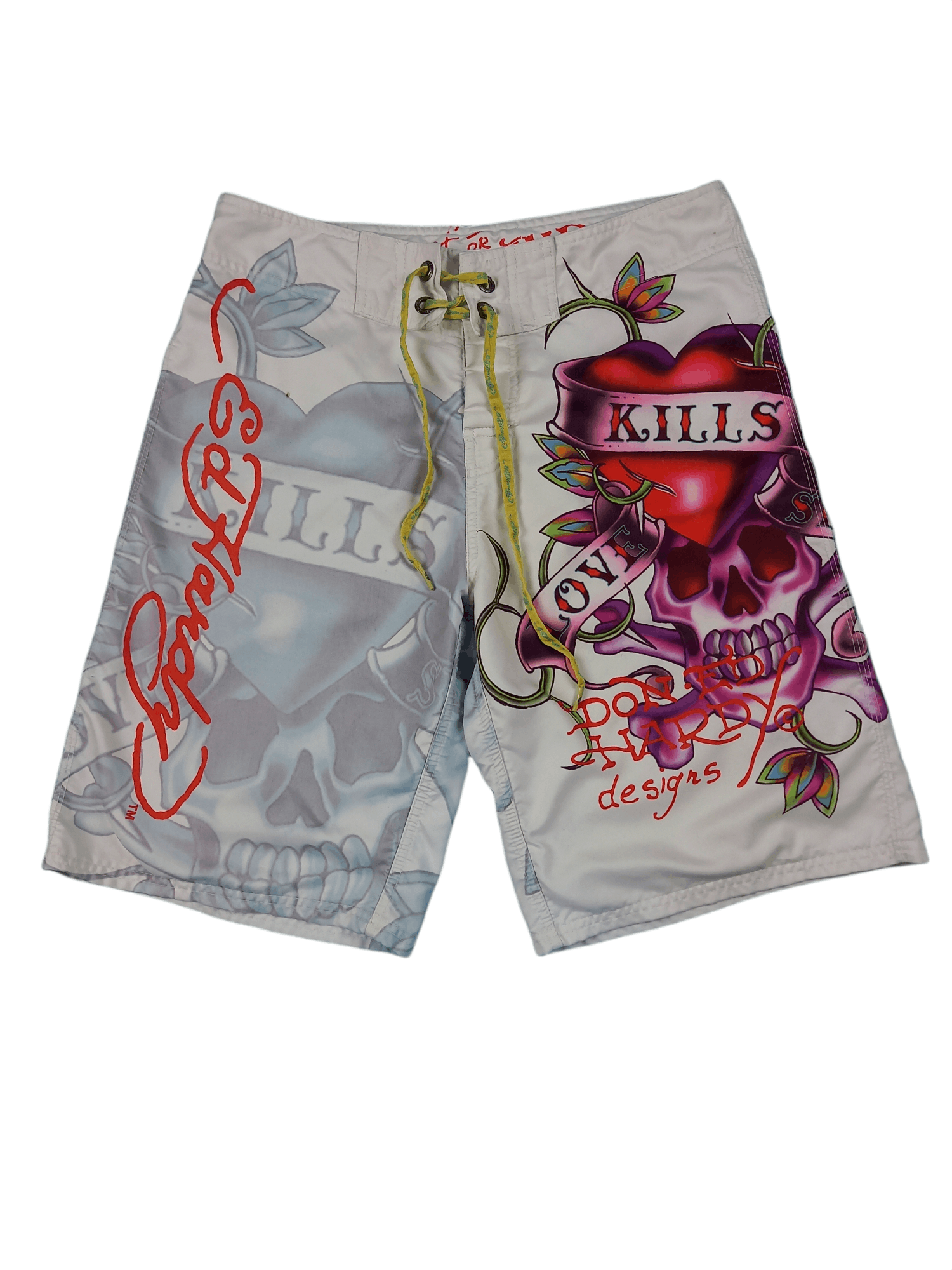 Christian Audigier Ed hardy swimming trunks white Size US 34 / EU 50 - 1 Thumbnail