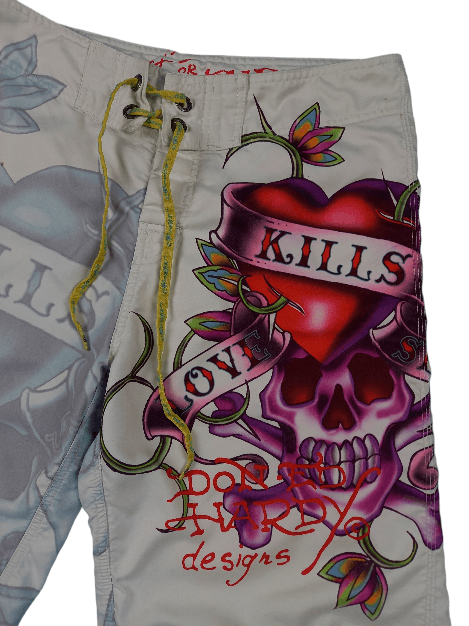 Christian Audigier Ed hardy swimming trunks white Size US 34 / EU 50 - 3 Thumbnail