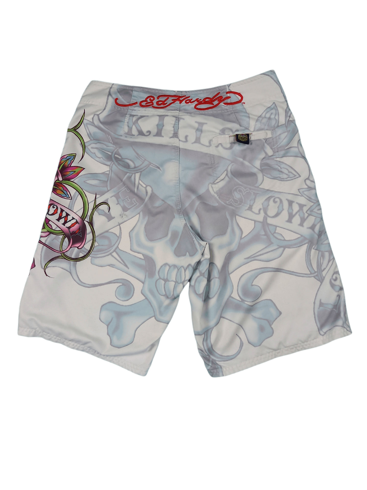 Christian Audigier Ed hardy swimming trunks white Size US 34 / EU 50 - 2 Thumbnail