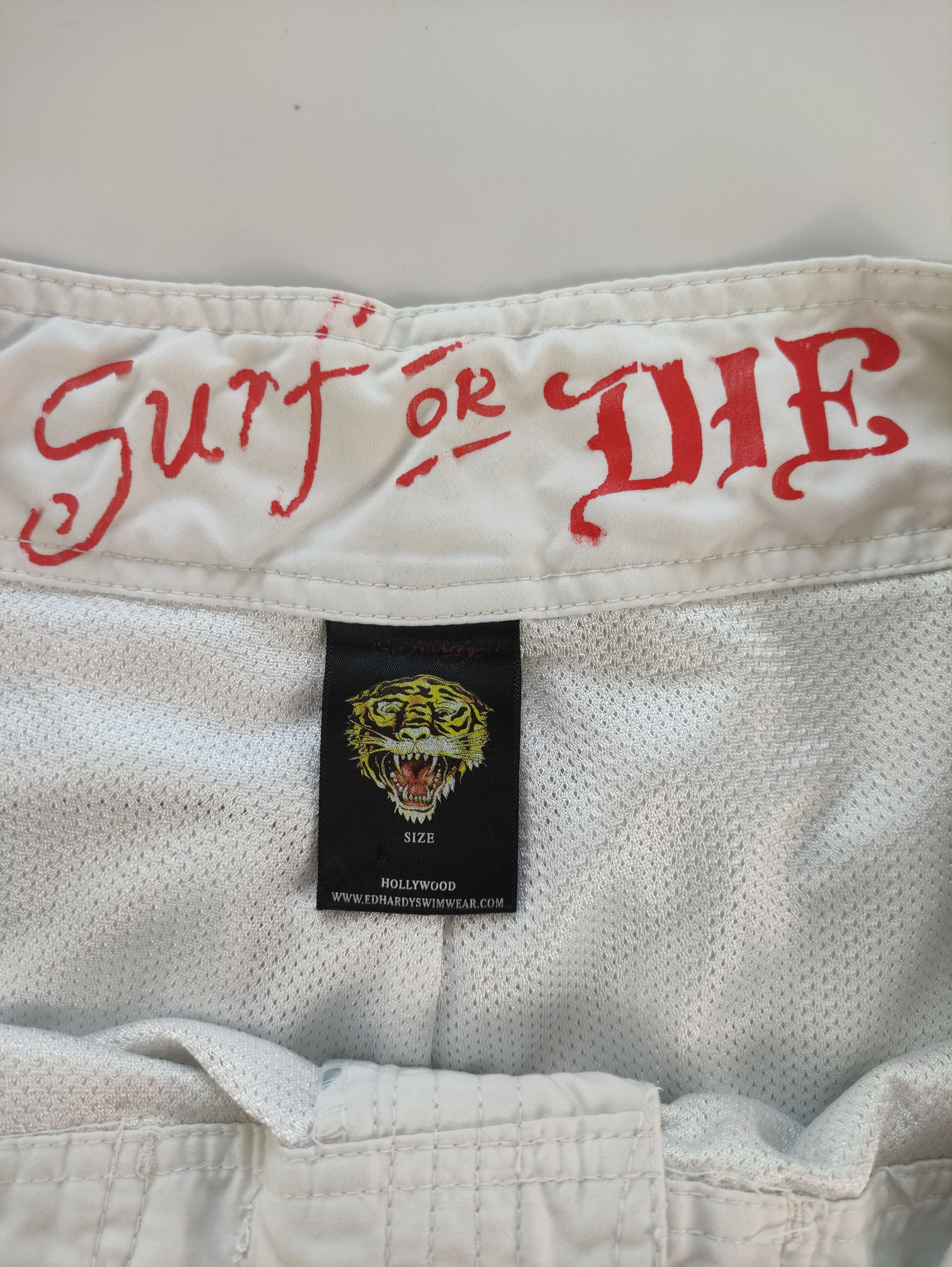 Christian Audigier Ed hardy swimming trunks white Size US 34 / EU 50 - 4 Thumbnail