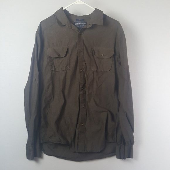 American Rag American Rag Brown Linen Western Shirt | Grailed
