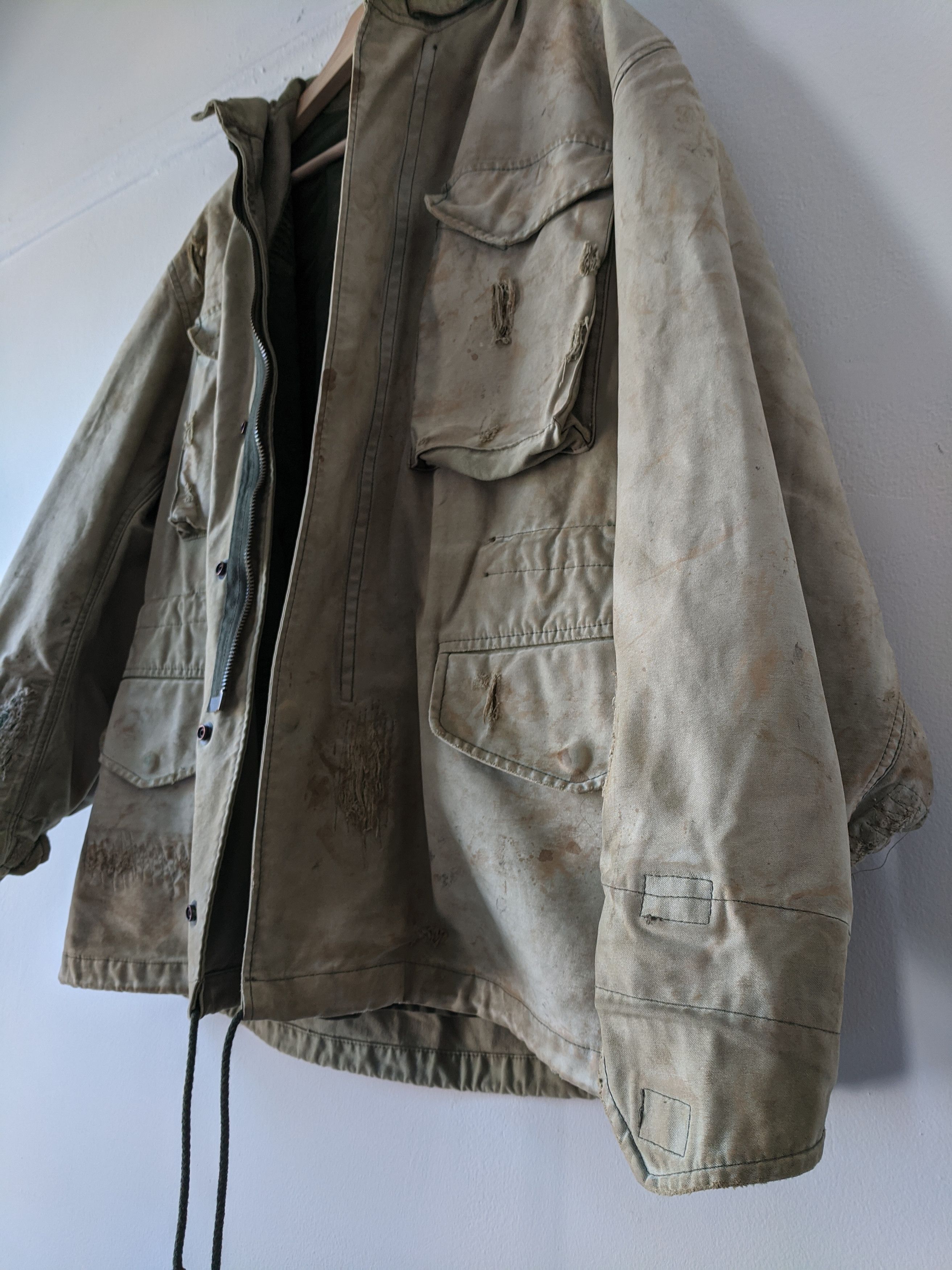 R13 2017 Remade Thrashed Japanese Military Jacket Size US S / EU 44-46 / 1 - 2 Thumbnail