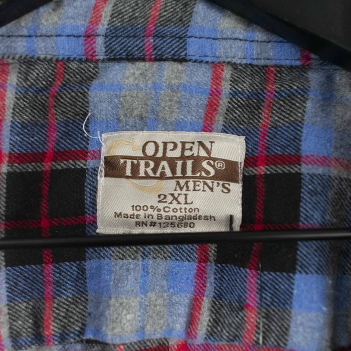Vintage Vintage 90s Open Trails Flannel Shirt Size XXL Grailed