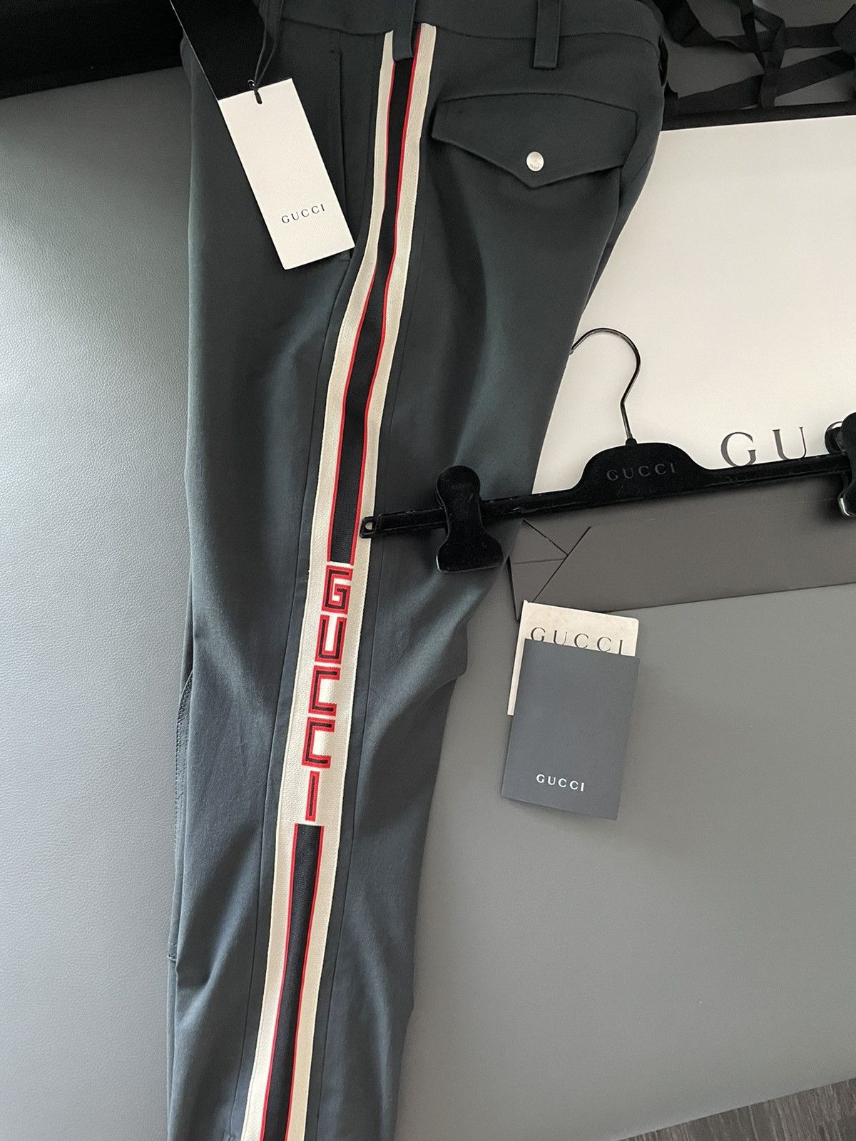Gucci $1,400 NEW Runway Gucci Logo Stretch Pants Limited Edition Size US 28 / EU 44 - 9 Thumbnail