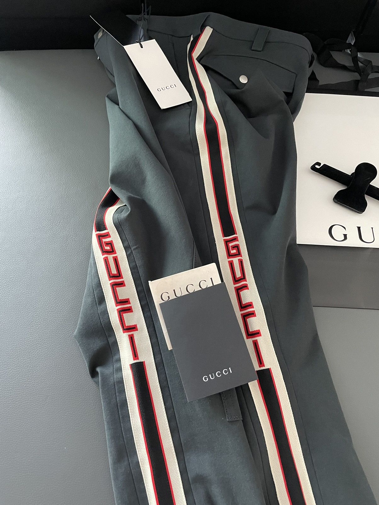 Gucci $1,400 NEW Runway Gucci Logo Stretch Pants Limited Edition Size US 28 / EU 44 - 2 Thumbnail