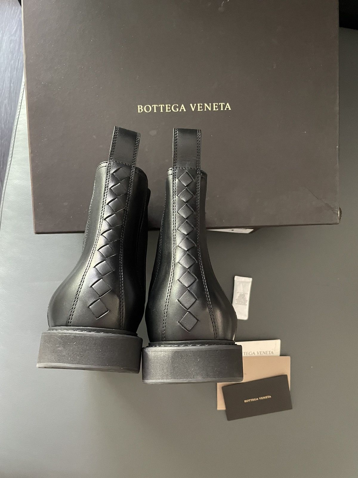Bottega Veneta $1,550 Sold Out Runway Woven Leather Boots Limited Edition Size US 11 / EU 44 - 4 Thumbnail