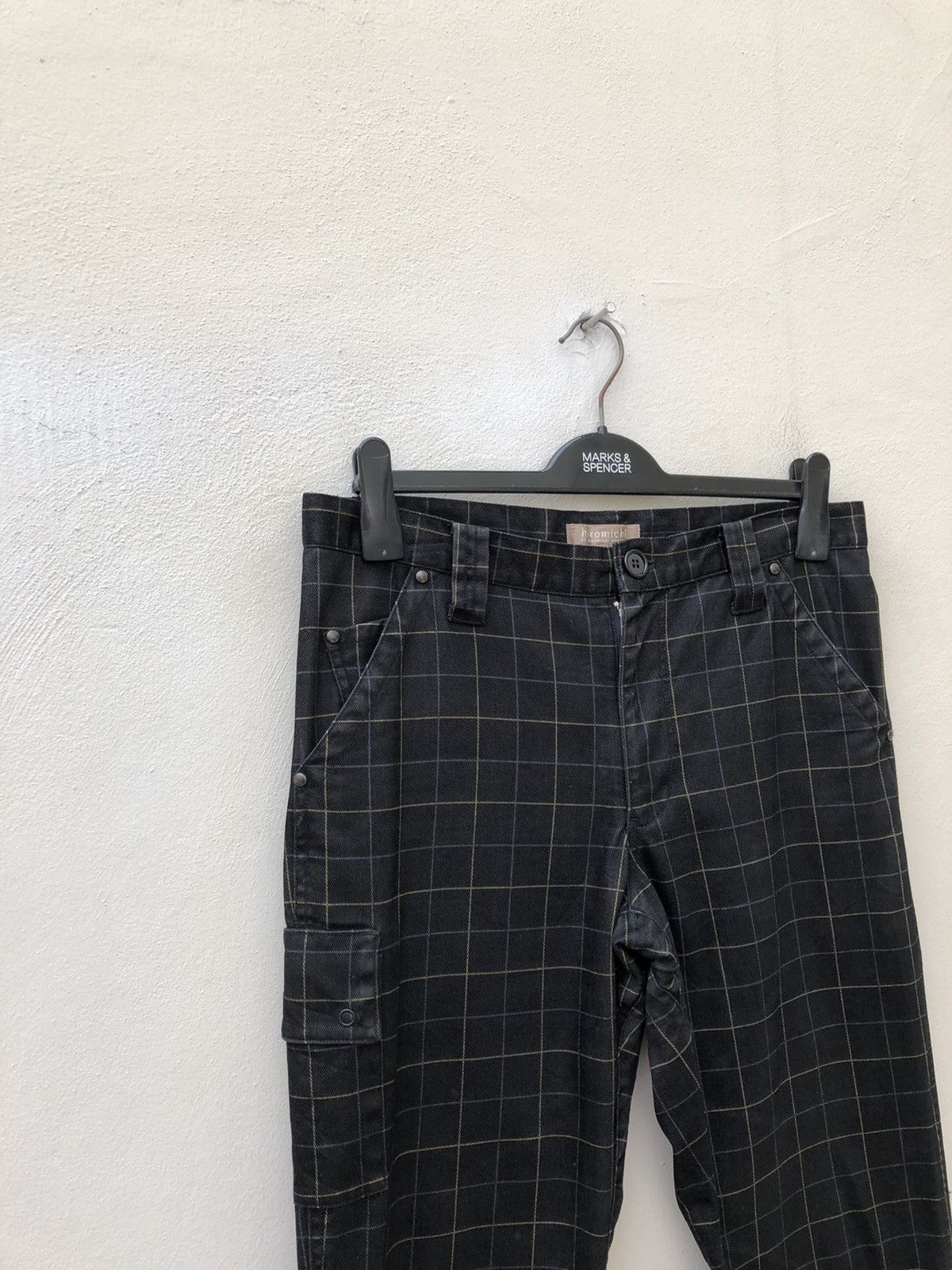 Mademoiselle Non Non Hiromichi Nakano Japan Multi Color Checkered Cargo Trouser Size US 31 - 3 Thumbnail