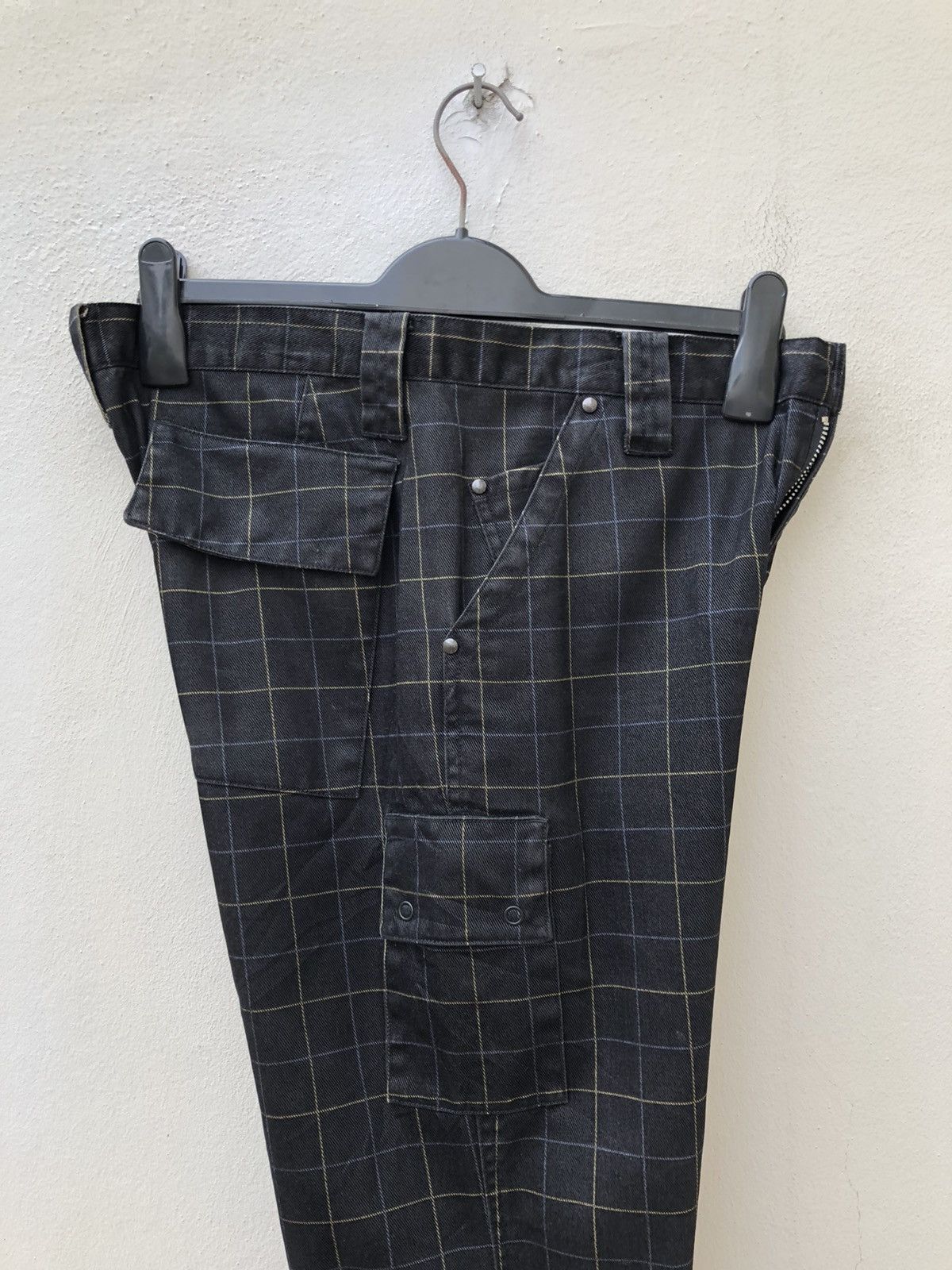Mademoiselle Non Non Hiromichi Nakano Japan Multi Color Checkered Cargo Trouser Size US 31 - 12 Thumbnail