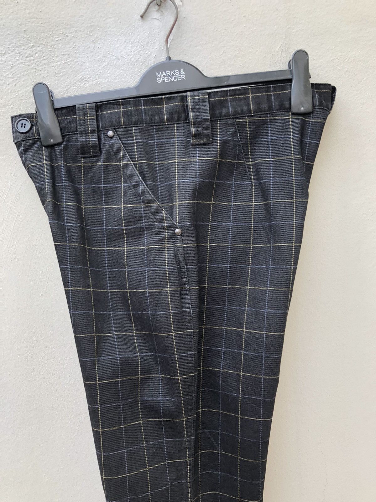 Mademoiselle Non Non Hiromichi Nakano Japan Multi Color Checkered Cargo Trouser Size US 31 - 14 Thumbnail