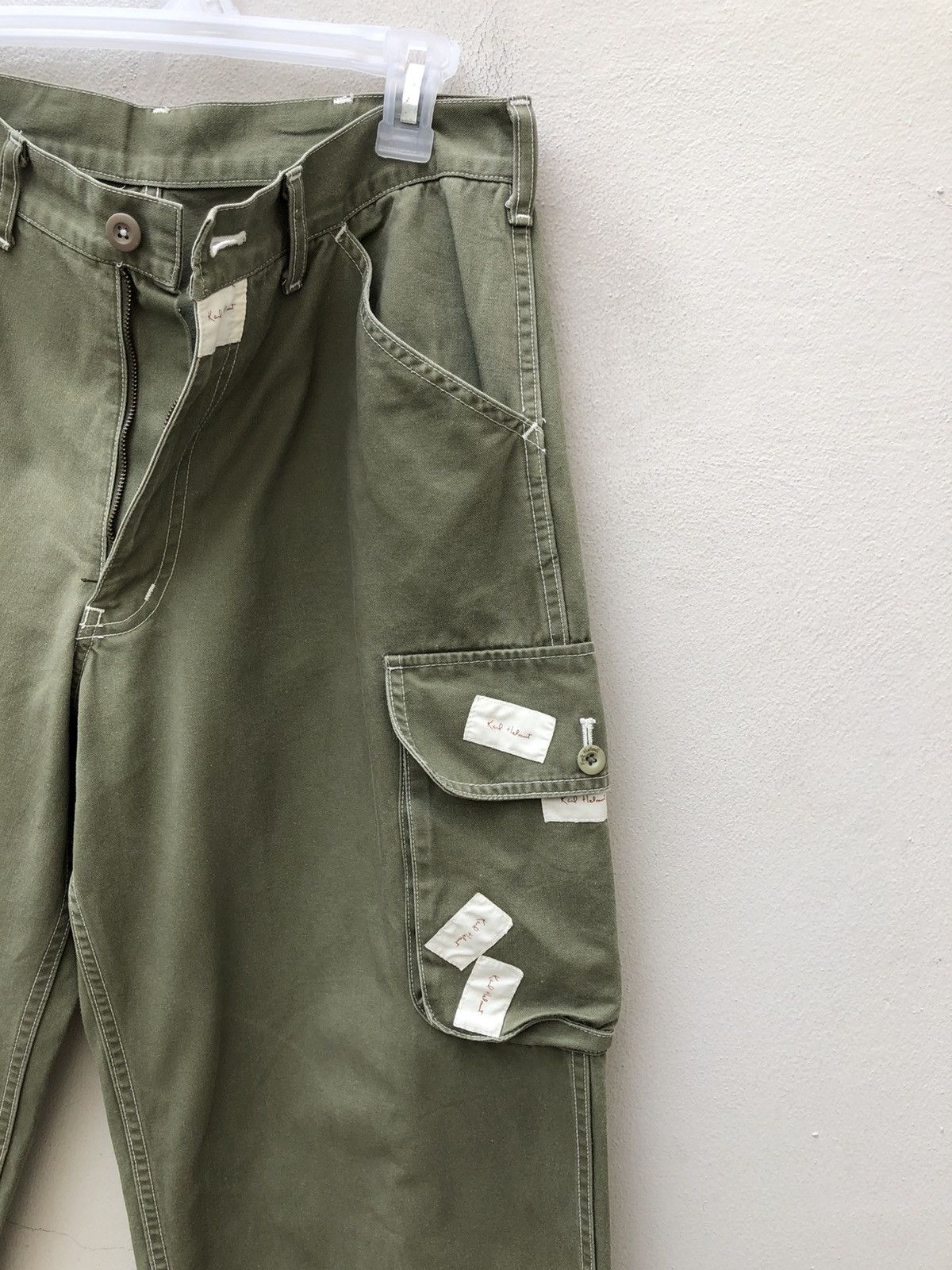 Karl Helmut Vintage 90s Karl Helmut Japan Patches Cargo Trouser Pant Size US 31 - 10 Thumbnail
