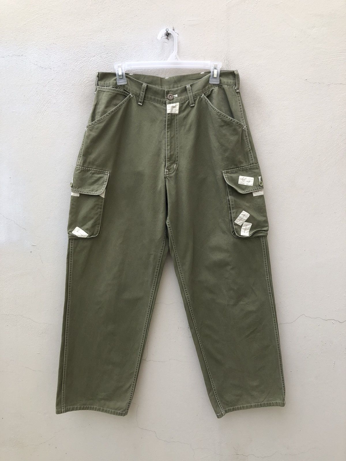 Karl Helmut Vintage 90s Karl Helmut Japan Patches Cargo Trouser Pant Size US 31 - 6 Thumbnail