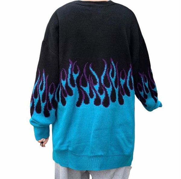 Hype Flame Knitted Knitwear Collection Grailed