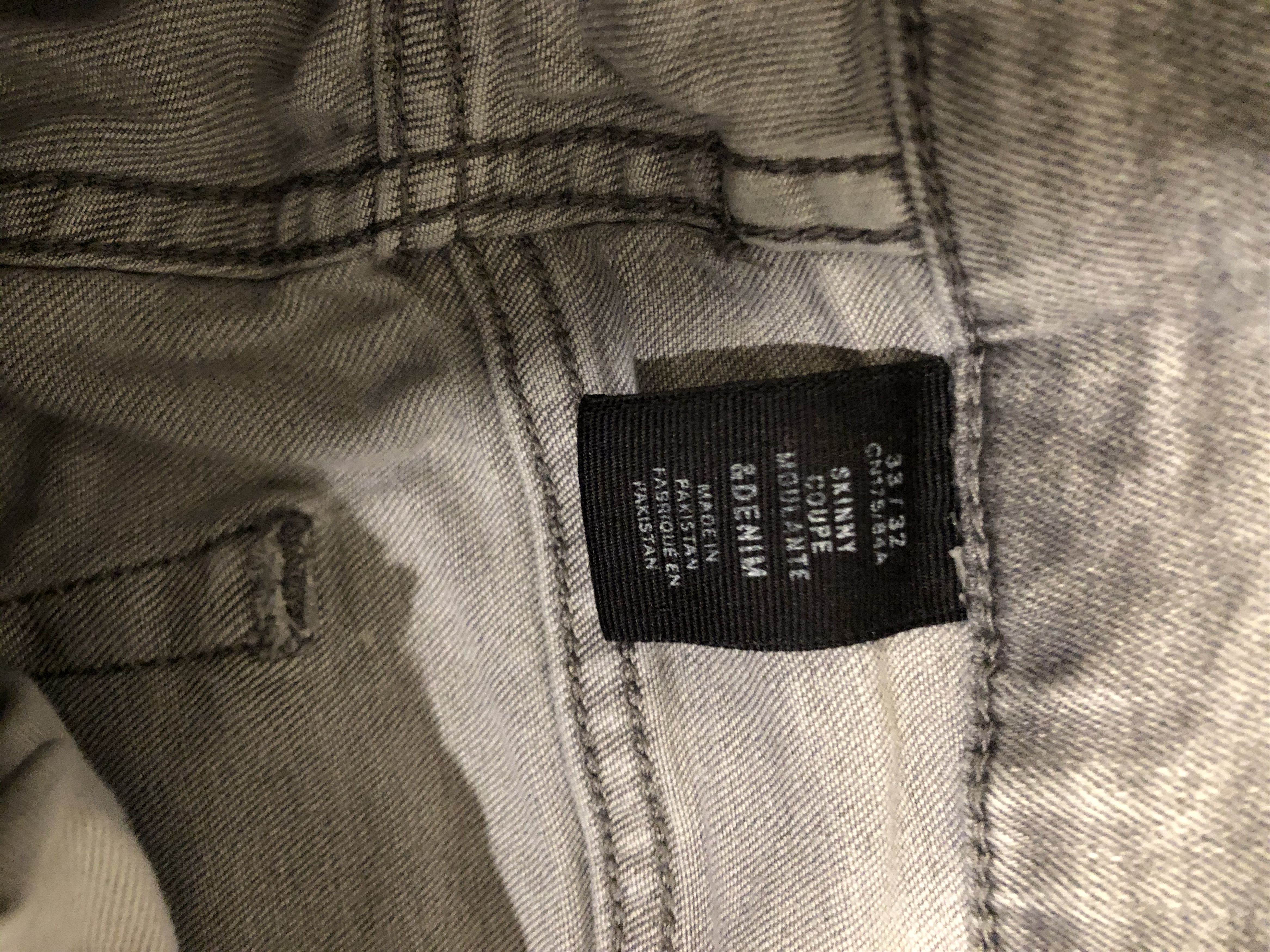 H&M H&M Gray Denim Jeans Size US 33 - 3 Thumbnail