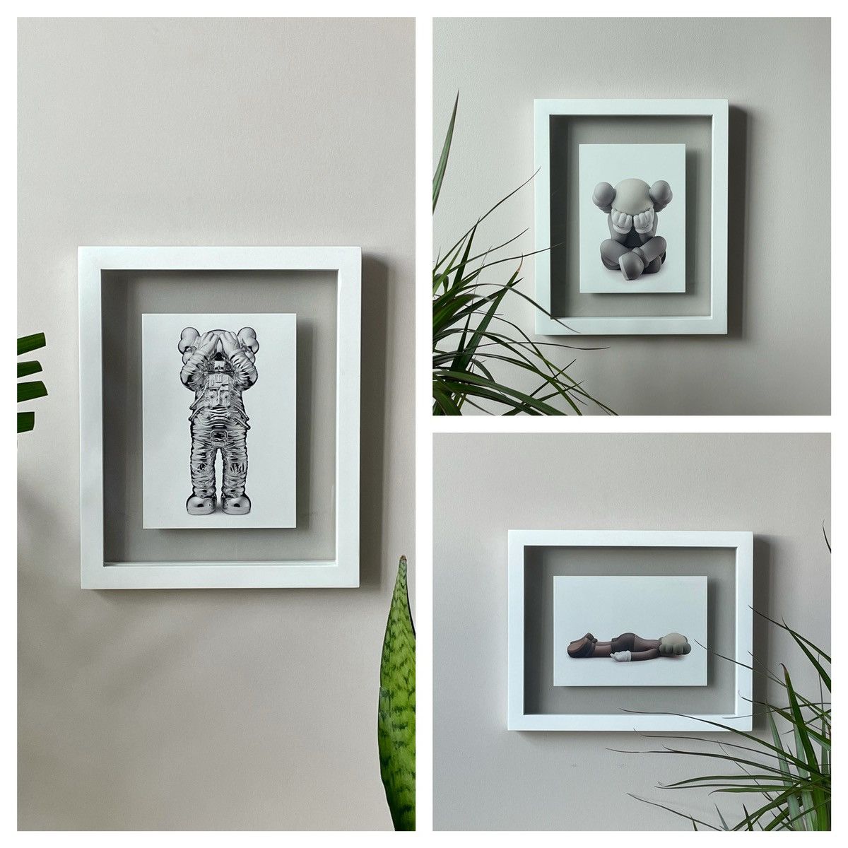 image of Set Of 3 - New Kaws Vinyl Figure Poster Bundle in White, Men's
