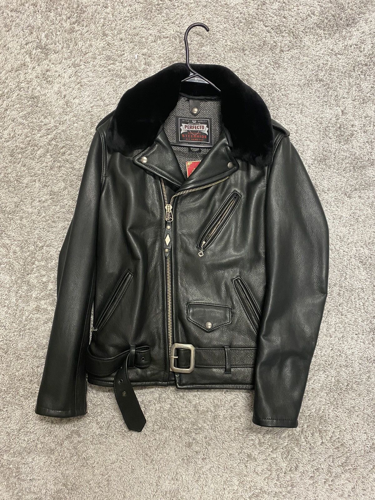 Schott Schott PER90 90th Anniversary Perfecto Leather Jacket Size