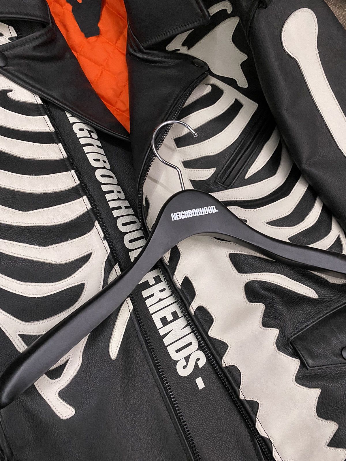 Vlone Vlone x neighborhood leather bones jacket Size US L / EU 52-54 / 3 - 2 Thumbnail