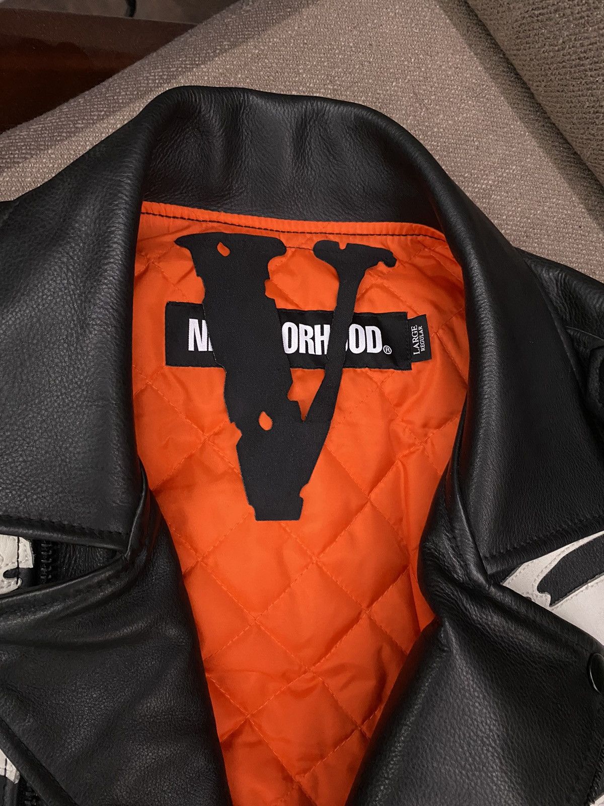 Vlone Vlone x neighborhood leather bones jacket Size US L / EU 52-54 / 3 - 3 Thumbnail