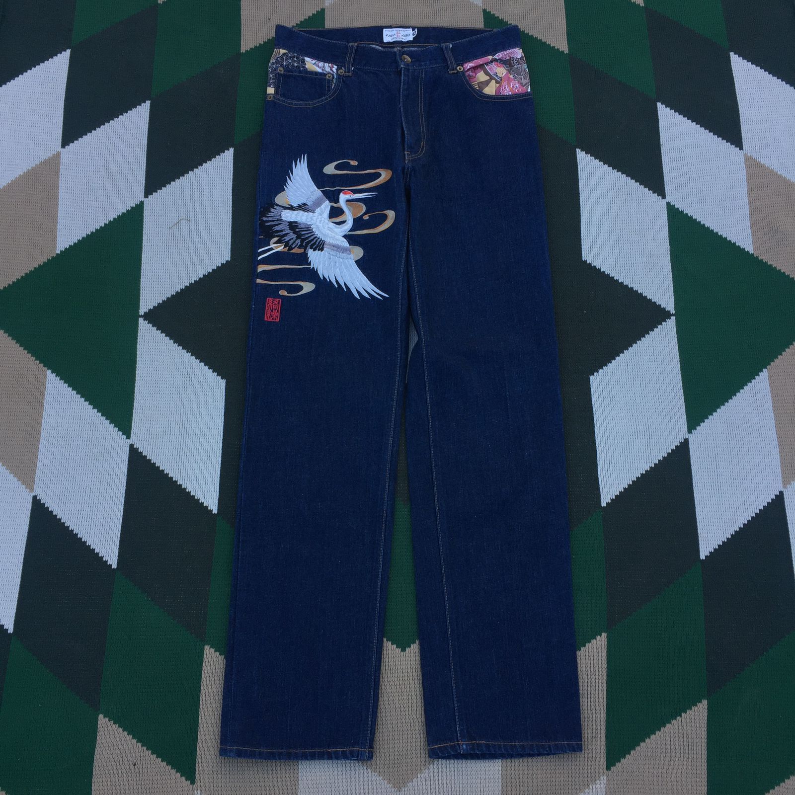 Karakuri Tamashii Japanese Embroidered Sukajan Jeans