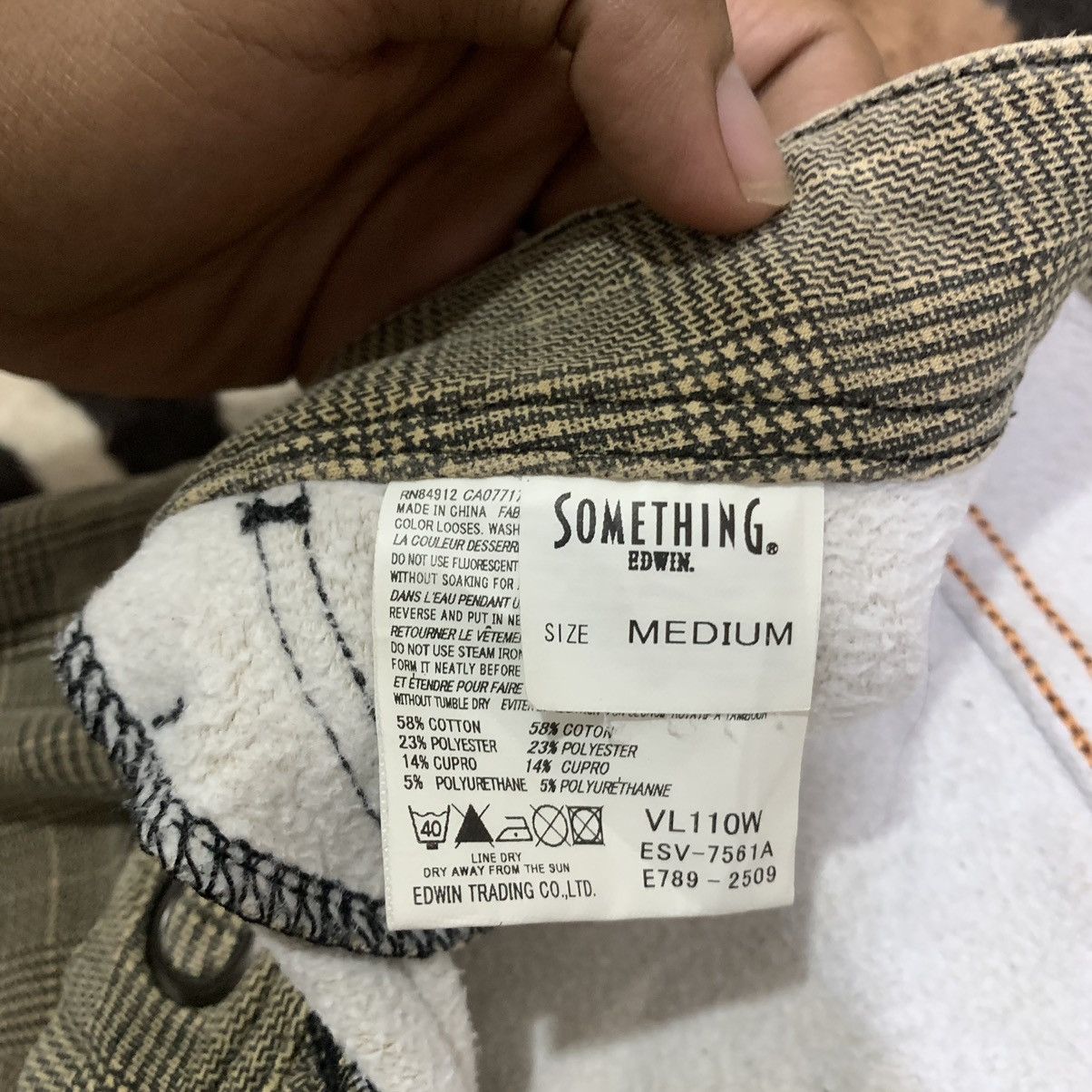 Edwin × Japanese Brand EDWIN SOMETHING Glenn Plaid Denim Jeans Slimfit Jogger Pants Size US 29 - 17 Thumbnail